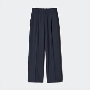Uniqlo Wide Pleated Pants (Black, S, NWT)